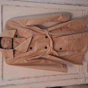 Old Navy Beige Double-Breasted Trench Coat